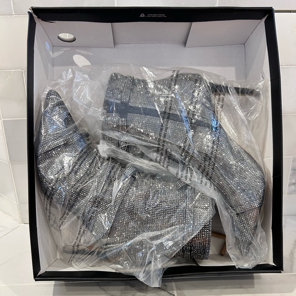 INC Womens International Concepts Shoes Inc Isauria Stiletto Booties Rhinestone - Picture 8 of 8